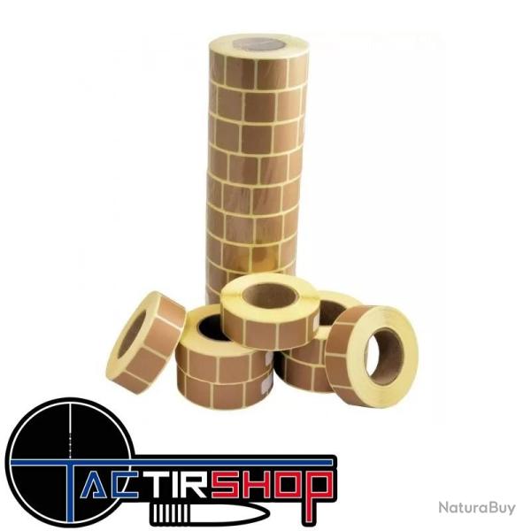 1000 pastilles autocollantes DAA 22x22mm Target Patches Blanches