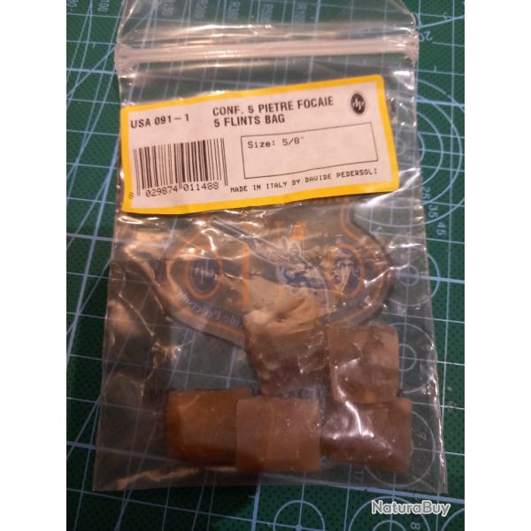 Lot de 5 silex pedersoli.