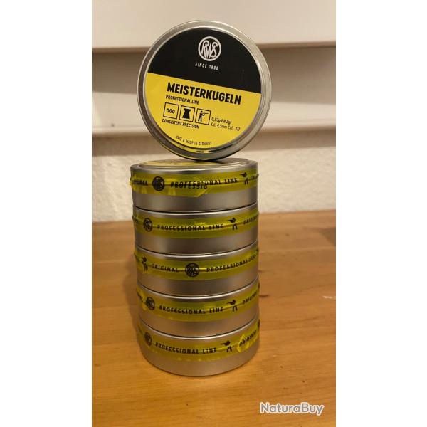 RWS plombs de carabine 4.5 mm 0.53 grammes