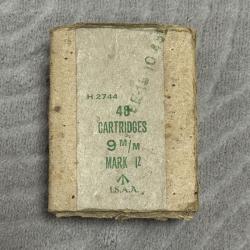Rare Bo&icirc;te Compl&egrave;te De Munitions Sten 9mm Neutralis&eacute; De Parachutage GB Angleterre WW2