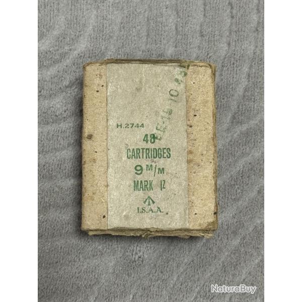 Rare Bo�te Compl�te De Munitions Sten 9mm Neutralis� De Parachutage GB Angleterre WW2