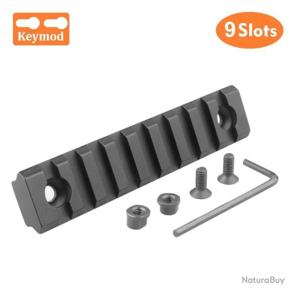 Rail Picatinny 20mm 9Slots Keymod Montage Optique Accessoire Airsoft