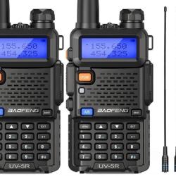 2x Talkie-walkie baofeng UV-5R (5w) + antenne amplificatrice A771 - LIVRAISON GRATUITE
