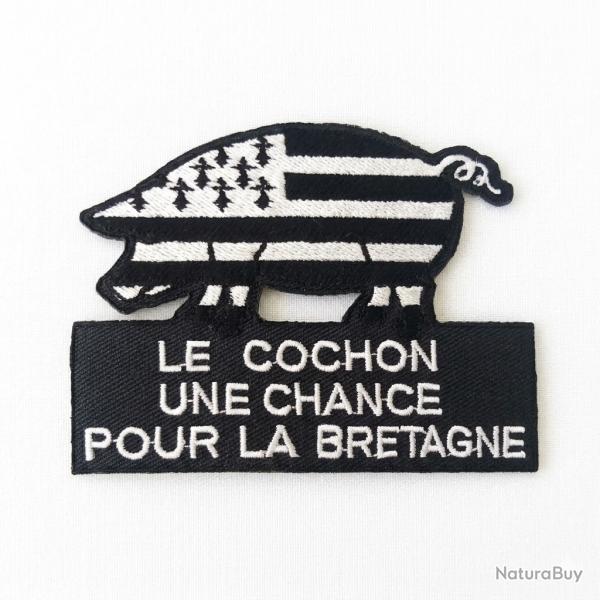 Patch brod� Le Cochon une chance pour la Bretagne