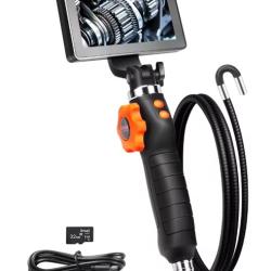 Cam&eacute;ra d'inspection endoscopique articul&eacute;e avec objectif 0,25" &Eacute;cran HD IPS 5" Endoscope articul&eacute;