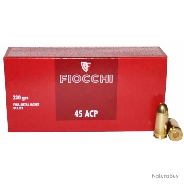 MUNITION FIOCCHI CAL 45ACP 230GRS FMJ BTE DE 50