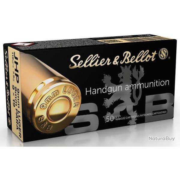 MUNITION SELLIER & BELLOT CAL 9X19 115 GRS JHP BTE DE 50