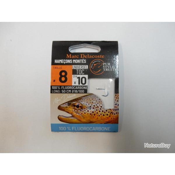 Hame�on Mont� DELACOSTE UNIVERSEL TOC FLUOROCARBONE T10 / 0.16 mm