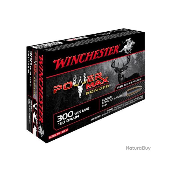 MUNITION WINCHESTER 300WM POWER MAX BONDED 180GR