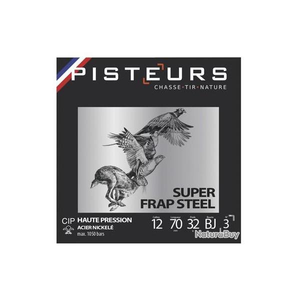 CARTOUCHES PISTEURS SUPER FRAP STEEL CAL 12 70 32 GRS