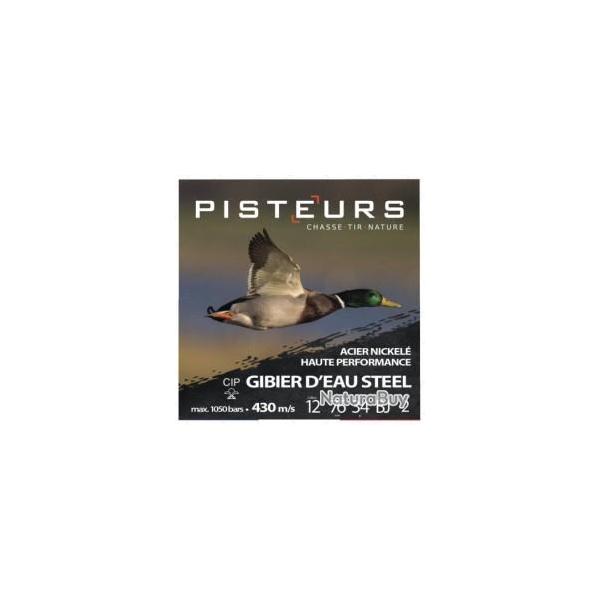 CARTOUCHES PISTEURS ACIER NICKELE GIBIER D EAU STEEL CAL 12 76 34 GRS