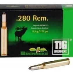 MUNITION BRENNEKE 280 REM TIG 177grs/11.5G