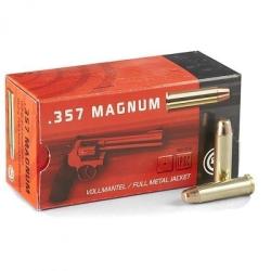 MUNITION GECO 357 MAG FMJ BOITE DE 50