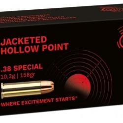 MUNITION GECO 38 SPECIAL JHP BOITE DE 50