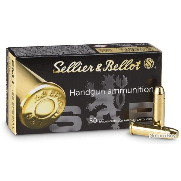 MUNITION SELLIER & BELLOT 38 SPECIAL 158GRS FMJ BLINDEE