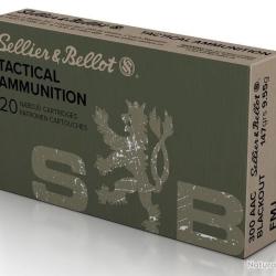 MUNITION SELLIER & BELLOT 300 AAC FMJ 9.55 GR 147 GRAINS