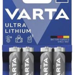 PILE VARTA ULTRA LITHIUM LR6AA X4