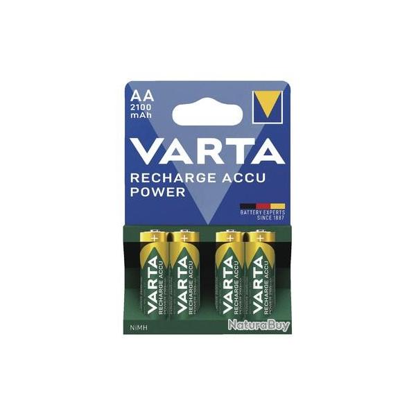 PILE RECHARGEABLES VARTA AA/LR06 2100MAH X4