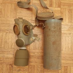 Rare masque &agrave; gaz fran&ccedil;ais Ajax F2 ww2