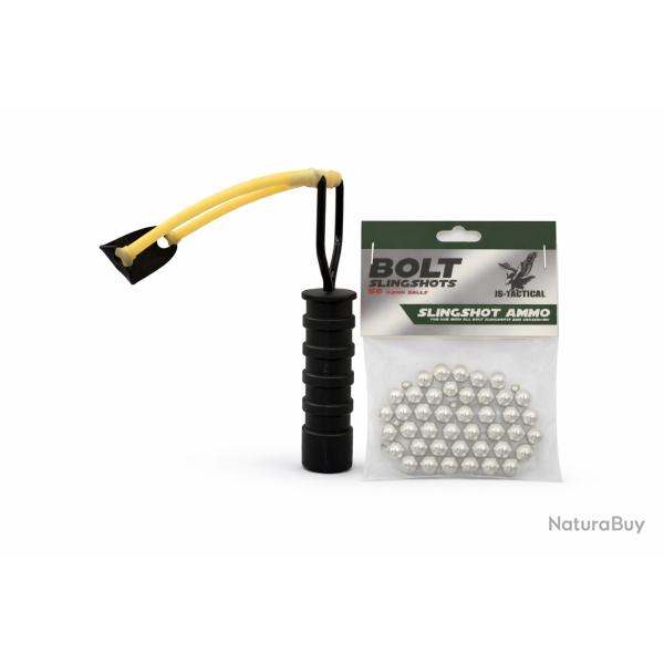 Pack Lance pierre + 50 Billes m�talliques JS-TACTICAL 9,5mm