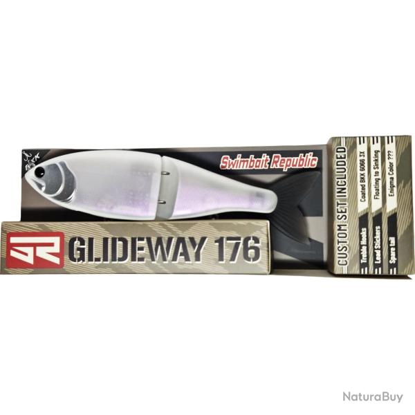 Poisson Nageur Swimbait Republic Glideway 17,6cm 17,6cm 80,5g Matt White