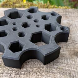 Bench Block armurier � Plateau de travail multi-perforations rondes et hexagonales