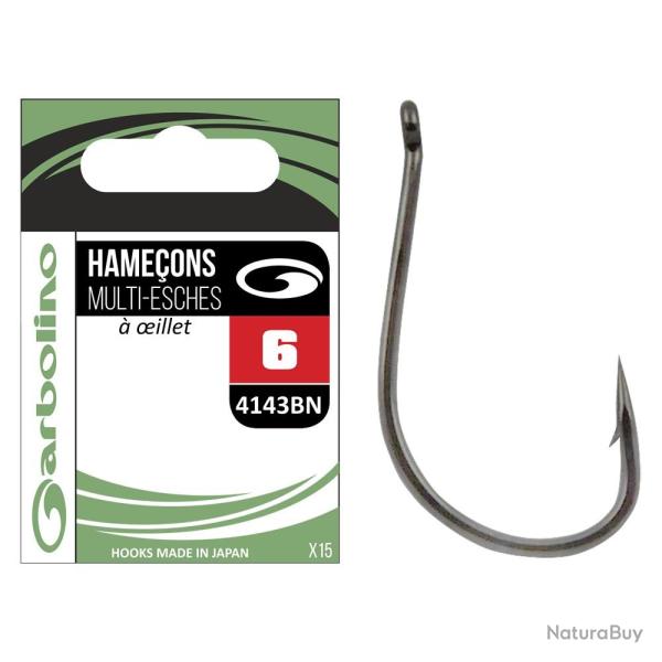Hame�on � OEillet Garbolino Streamline Truite 4143 BN 12 Par 15 Black Nickel