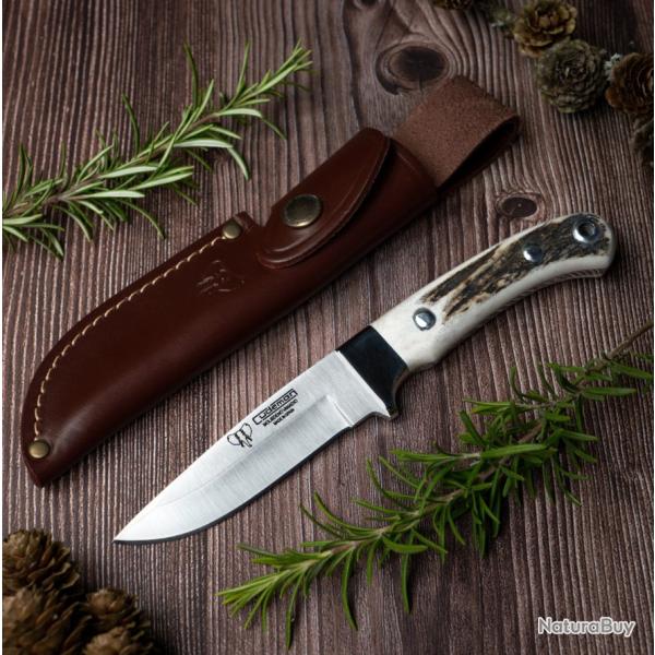 Couteau CUDEMAN jager 150-c manche cerf 20.5cm + �tui