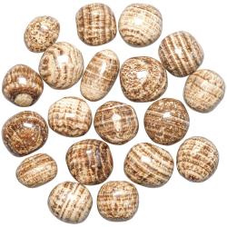 Pierres roul&eacute;es aragonite zon&eacute;e marron - 2 &agrave; 3 cm - Lot de 2