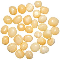 Pierres roul&eacute;es aragonite jaune - 1.5 &agrave; 2.5 cm - Lot de 3