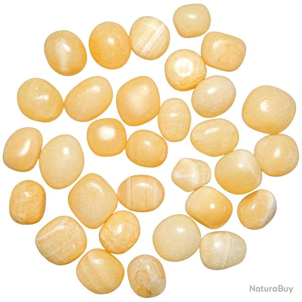 Pierres roul�es aragonite jaune - 1.5 � 2.5 cm - Lot de 3