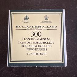 Lot 10 bo&icirc;tes de 5 cartouches flanged magnum Holland & Holland 300