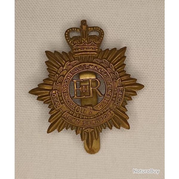 Cap badge insigne casquette anglais Royal Army Service Corps p�riode Elisabeth II