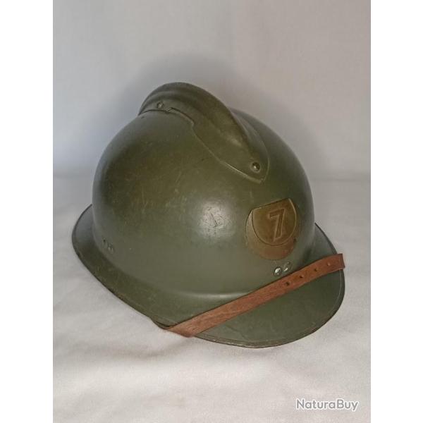 Casque Adrian mod�le 26 du 7�me R.T.A. Lib�ration guerre Indochine