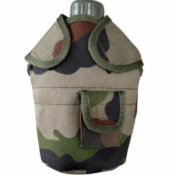 Gourde militaire avec housse camouflage