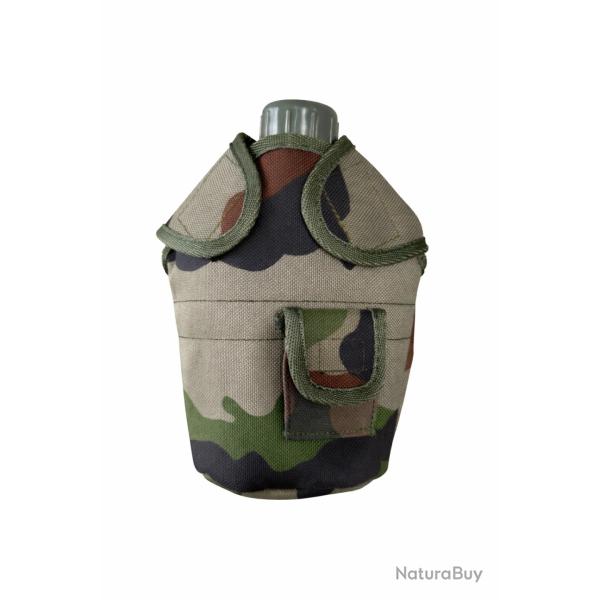 Gourde militaire avec housse camouflage