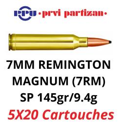 Vente group&eacute;e - Pack de 100 cartouches PPU - Cal. 7RM - 145grs SP