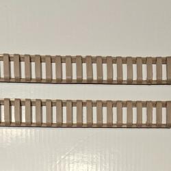 Couvre rail picatinny  -  18 slot  -  FDE -  Lot de 2 pi&egrave;ces