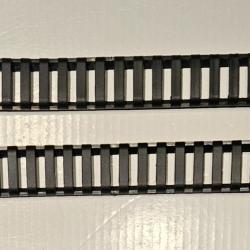 Couvre rail picatinny  -  18 slot  -  NOIR  -  Lot de 2 pi&egrave;ces