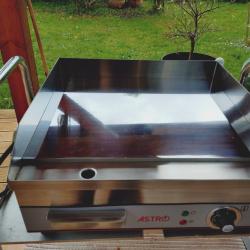 Plancha &eacute;lectrique professionnelle plaque Chrome