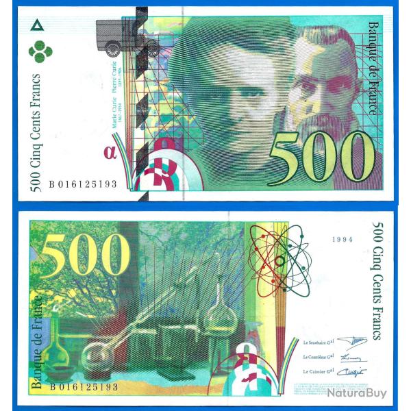 France 500 Francs 1994 Pierre et Marie Curie