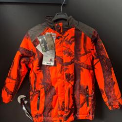 Veste de poste orange fluo chaude pour enfant 12 ans neuf d&eacute;stockage chasse armurerie ench&egrave;re