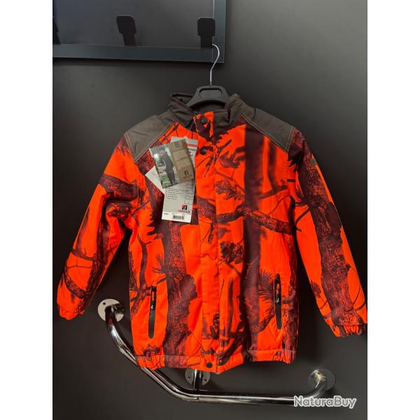 Veste de poste orange fluo chaude pour enfant 12 ans neuf d�stockage chasse armurerie ench�re
