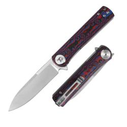 Couteau Dreamtech Lame Acier D2 Satin Manche Micarta Rouge Linerlock DTK3896MR