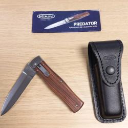 *** Mod&egrave;le de d&eacute;monstration - Couteau Mikov Predator - Lame 10cm - Manche Palissandre, Etui Cuir ***