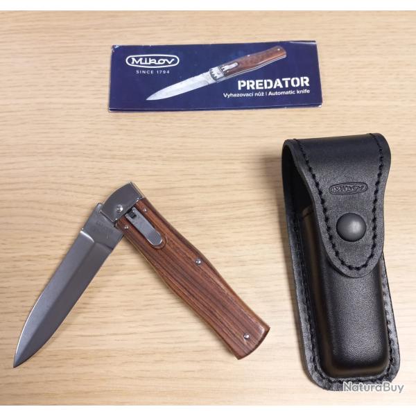 *** Mod�le de d�monstration - Couteau Mikov Predator - Lame 10cm - Manche Palissandre, Etui Cuir ***