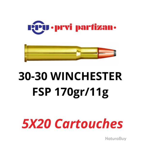Vente group� - Pack de 100 cartouches PPU - Cal. 30-30 - 170grs FSP
