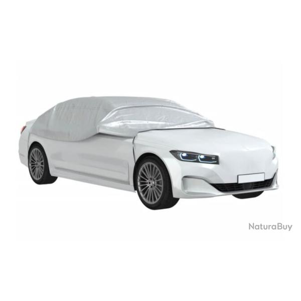 Demi housse voiture polyester argent� XL 316,5x161x64 cm protection UV imperm�able