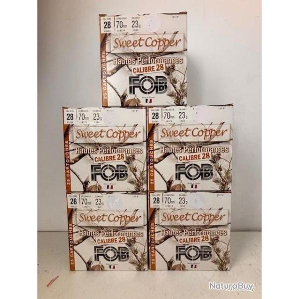 125 Cartouches Fob Sweet Copper Cal 28 N�6