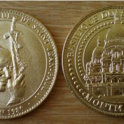 Medaille Basilique du Sacre Coeur Montmartre Jean Paul 2 Pape II